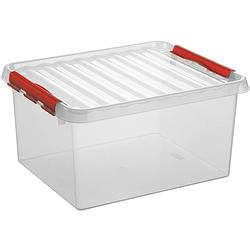 Foto van Q-line opbergbox - 36l - transp/rood