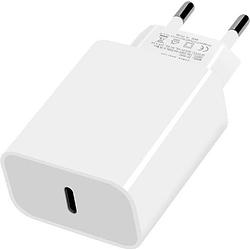 Foto van R2b® usb c adapter - oplader iphone geschikt voor apple/samsung - usb adapter - usb stekker- wit