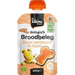 Foto van De kleine keuken biologisch broodbeleg zoete aardappel & appel 6+ maanden 100g bij jumbo