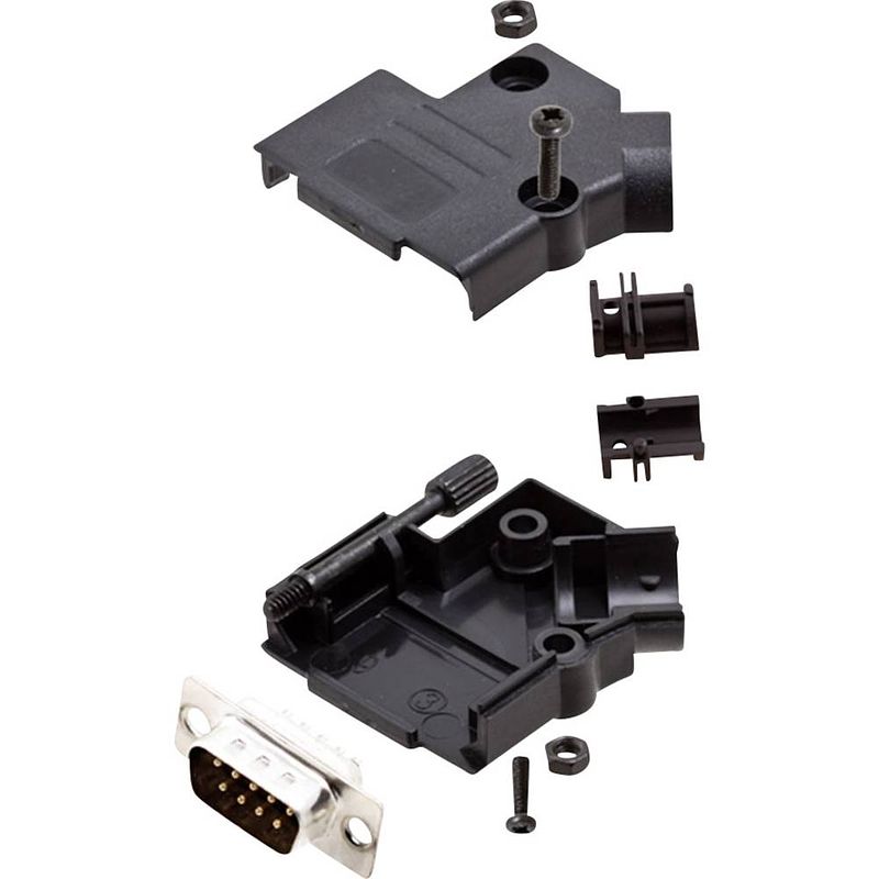 Foto van Encitech d45pk-p-09-dbp-k 6355-0034-01 d-sub male connectorset 45 ° aantal polen: 9 soldeerkelk 1 set(s)