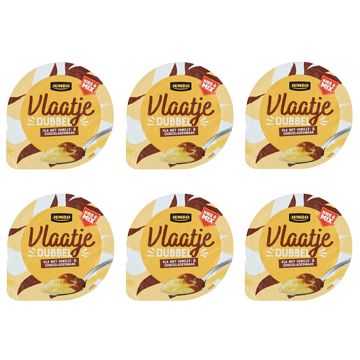 Foto van Jumbo vlaatje met vanille & chocoladesmaak 6 x 200g