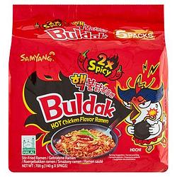 Foto van Samyang buldak hot chicken flavor ramen 2x spicy 5 x 140g bij jumbo