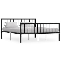 Foto van Vidaxl bedframe metaal zwart 160x200 cm