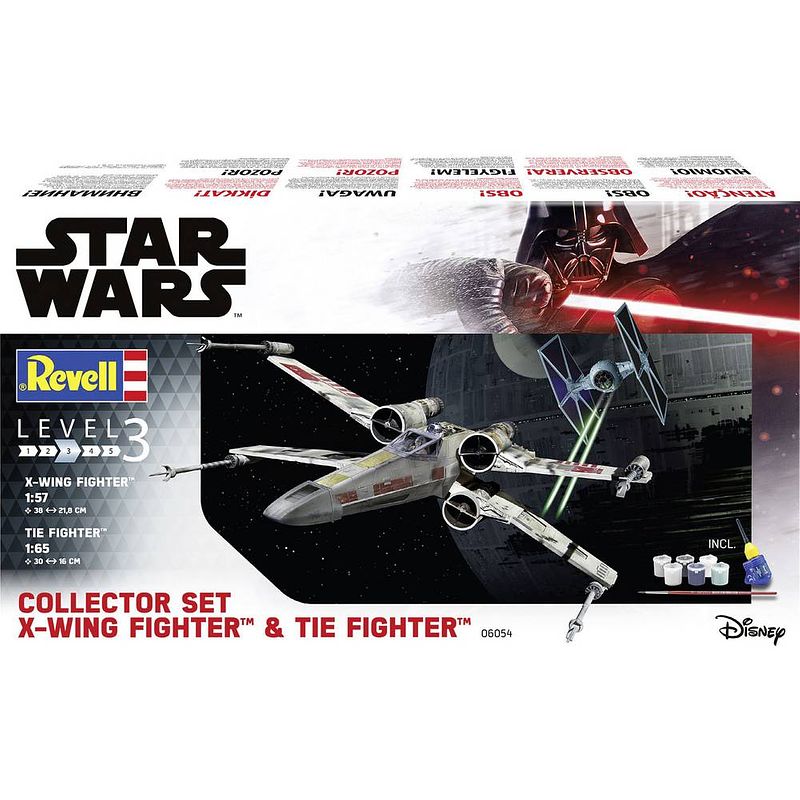 Foto van Revell modelbouwset x-wing en tie fighter 24,7 cm wit 68-delig