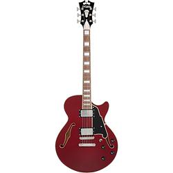 Foto van D'sangelico premier ss burnt red semi-akoestische gitaar