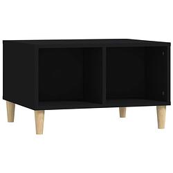 Foto van The living store salontafel - scandinavische stijl - voldoende opbergruimte - 60 x 50 x 36.5 cm - zwart