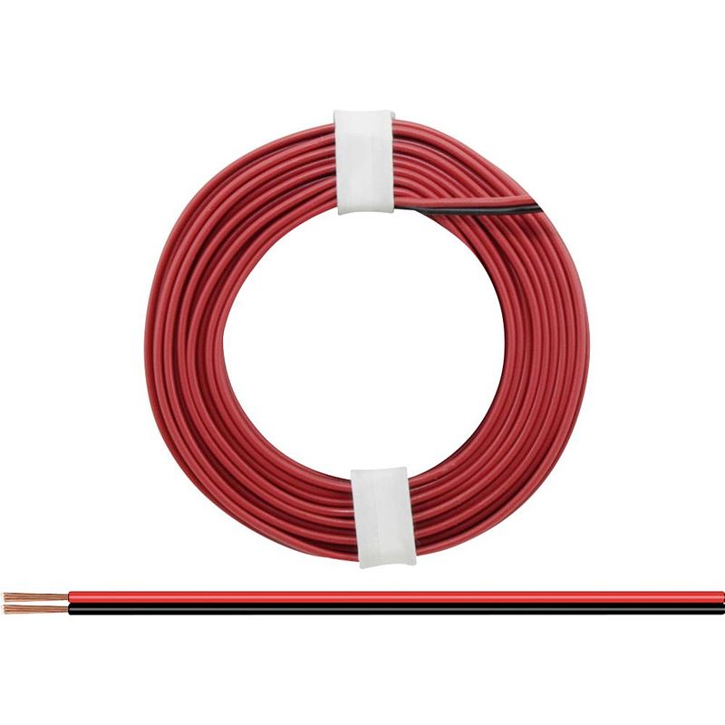 Foto van Donau elektronik 225-01 draad 2 x 0.25 mm² rood/zwart 5 m