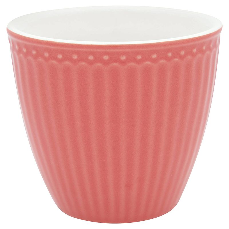 Foto van Greengate beker (latte cup) alice coral 300 ml - ø 10 cm - koraal servies