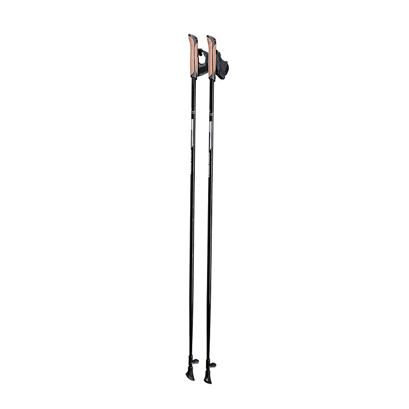 Foto van Gastrock nordic walking stok - carbon - zwart - lengte 105 cm - kurk-kunstof handvat - wandelstokken outdoor