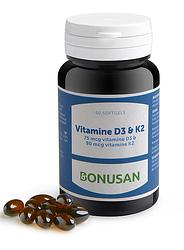 Foto van Bonusan vitamine d3 & k2 softgels
