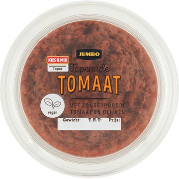 Foto van 3 voor € 6,00 | jumbo tomaten tapenade 150g aanbieding bij jumbo