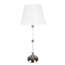 Foto van Haes deco - tafellamp - loving chic - zilverkleurige vintage lamp, ø 18x44 cm - bureaulamp, sfeerlamp, nachtlampje