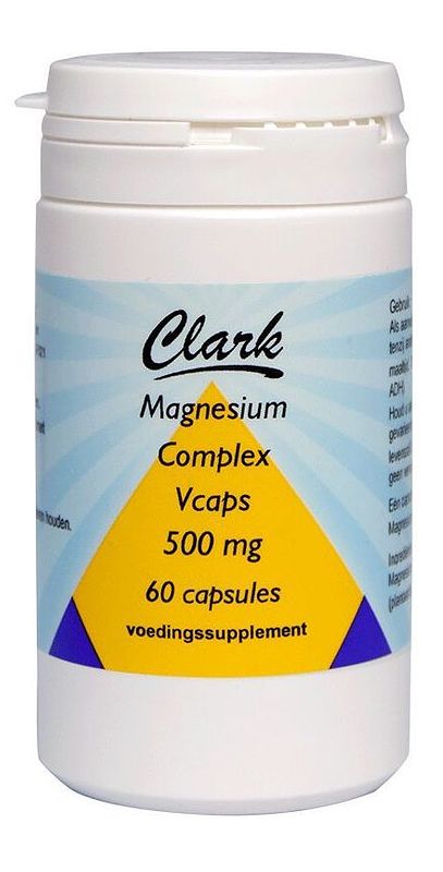 Foto van Clark magnesiumcomplex 500mg capsules