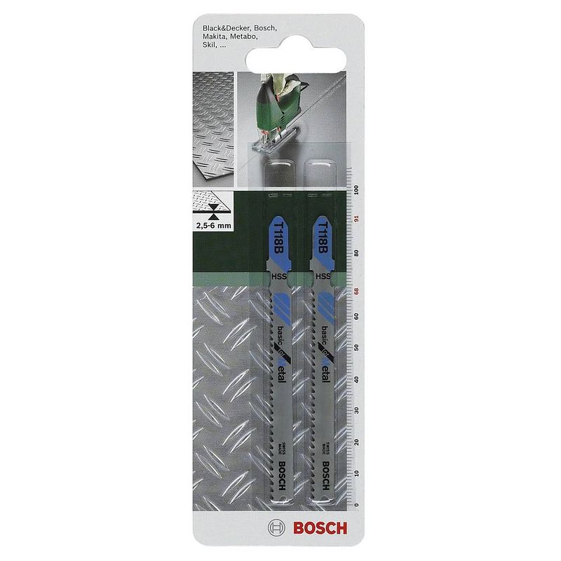 Foto van Bosch accessories 2609256730 decoupeerzaagblad hss, t 118 b 2 stuk(s)