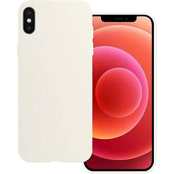 Foto van Basey iphone x hoesje siliconen hoes case cover iphone x-wit