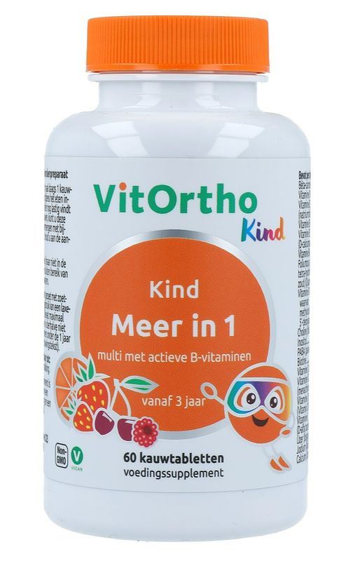 Foto van Vitortho meer in 1 kind kauwtabletten