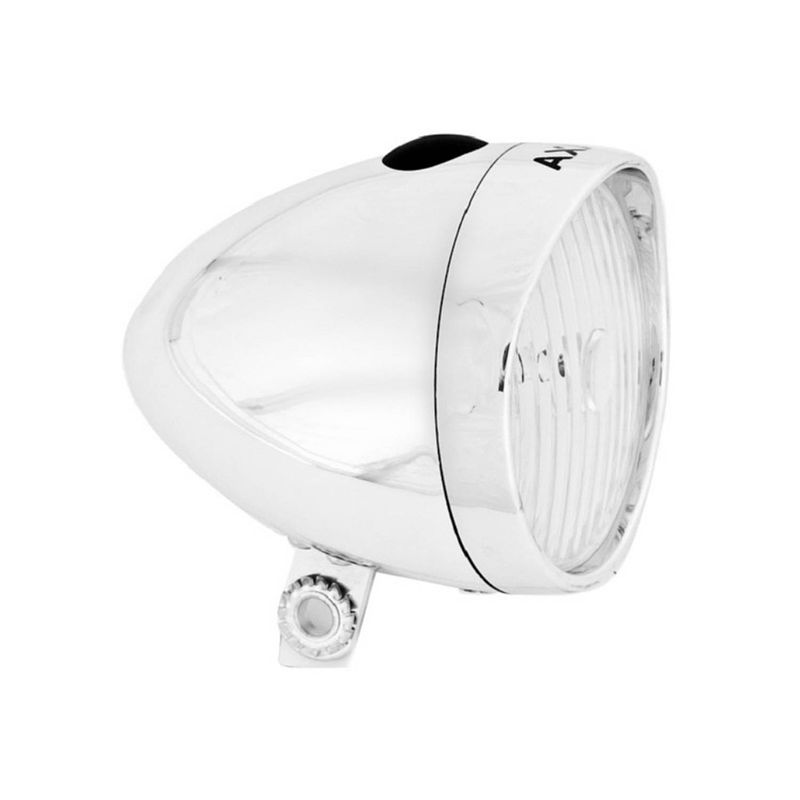 Foto van Axa classic led koplamp zilver incl. batterijen (werkplaatsverpakking)