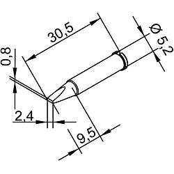 Foto van Ersa 102 cd lf 24 soldeerpunt beitelvorm, recht grootte soldeerpunt 2.4 mm inhoud: 1 stuk(s)