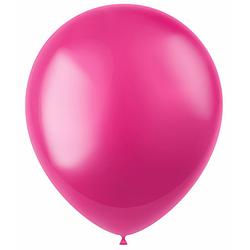 Foto van Folat ballonnen metallic 33 cm latex fuchsia 50 stuks