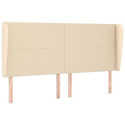 Foto van The living store hoofdbord crème - 203 x 23 x 118/128 cm - trendy en duurzaam