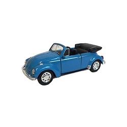 Foto van Speelgoed volkswagen kever blauwe cabrio auto 12 cm - speelgoed auto's