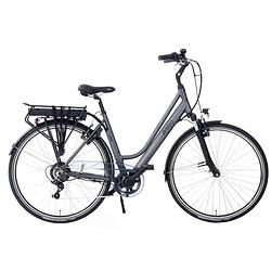 Foto van Amigo elektrische stadsfiets e-vibe d2 28 inch 50 cm dames 7v v-brakes matgrijs