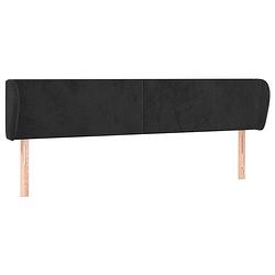 Foto van The living store hoofdbord - bedaccessoires - 203 x 23 x 78/88 cm - zwart