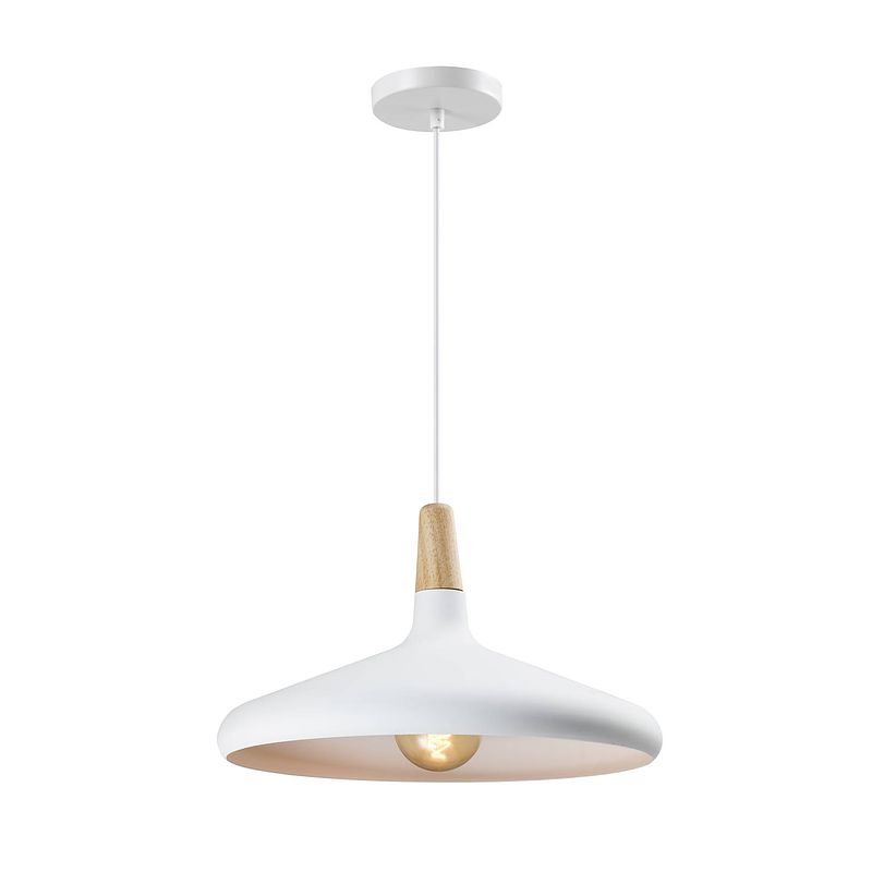 Foto van Quvio hanglamp rond wit - quv5132l-white