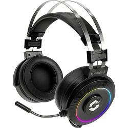 Foto van Speedlink orios rgb 7.1 over ear headset kabel gamen 7.1 surround zwart volumeregeling, microfoon uitschakelbaar (mute)