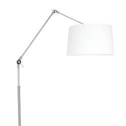 Foto van Steinhauer vloerlamp prestige chic 9719 staal kap linnen wit