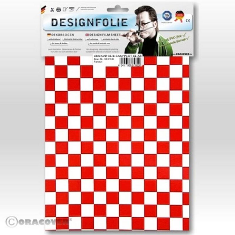 Foto van Oracover 95-010-023-b designfolie easyplot fun 4 (l x b) 300 mm x 208 mm wit, rood