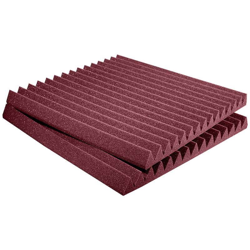 Foto van Auralex studiofoam wedges burgundy 61x61x5cm absorber rood (12-delig)