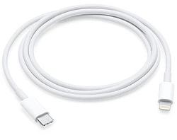 Foto van Apple usb-c-naar-lightning-kabel (1 m) oplader wit