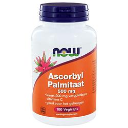 Foto van Now ascorbyl palmitate 500mg capsules