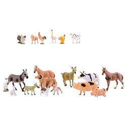 Foto van Plastic boerderij diertjes 60x stuks - speelfigurenset