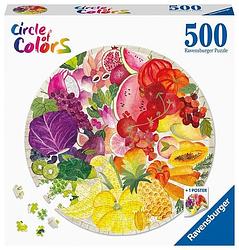 Foto van Round puzzle circle of colors - fruits & vegetables (500 stukjes) - puzzel;puzzel (4005556171699)