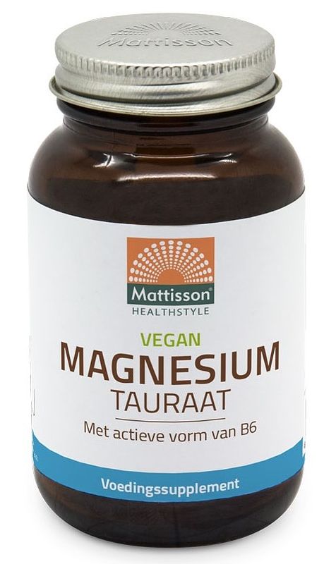 Foto van Mattisson healthstyle vegan magnesium tauraat capsules
