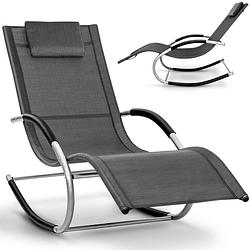 Foto van Tillvex- schommelstoel antraciet-tuin ligstoel- relax ligstoel- ligstoel schommel- ligstoel camping