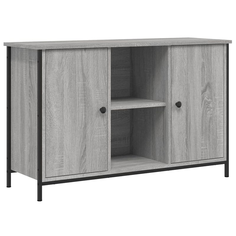 Foto van Vidaxl tv-meubel 100x35x65 cm bewerkt hout grijs sonoma eikenkleurig