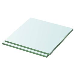 Foto van Vidaxl schappen 2 st 30x25 cm glas transparant