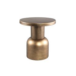 Foto van Ptmd meriko gold iron sidetable massive look round s