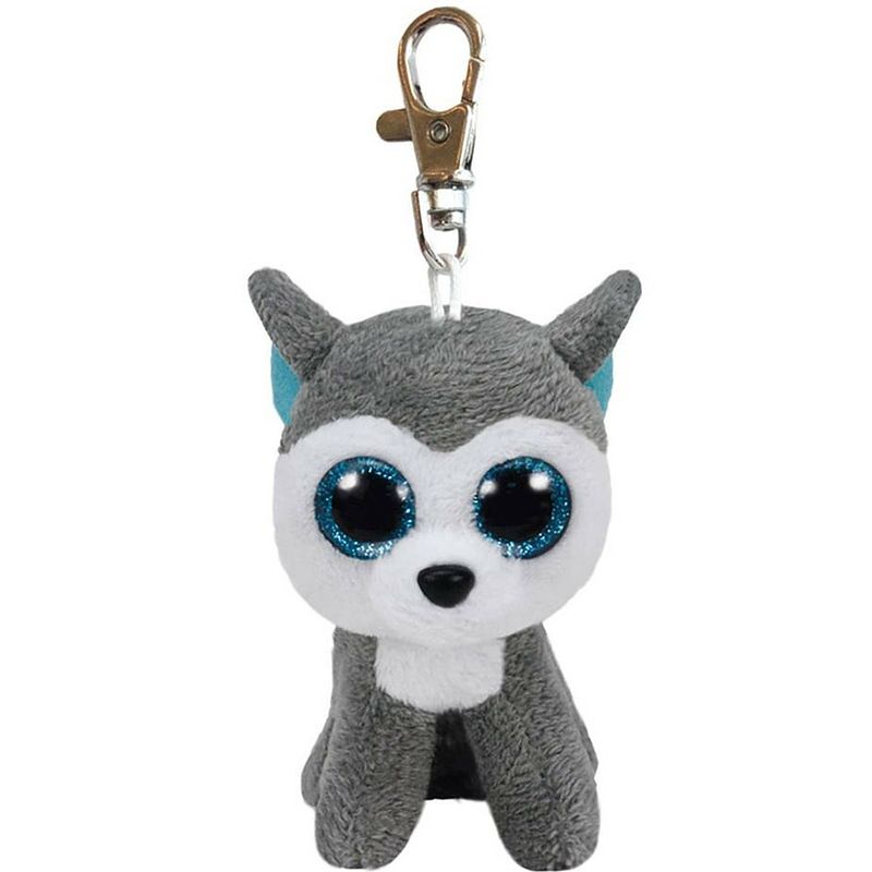 Foto van Ty clips beanie boos - pluche huskey sleutelhanger - 12 cm - knuffel sleutelhangers