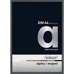 Foto van Wissellijst frontloader nielsen alpha magnet aluminium a4 formaat glossy donkergrijs