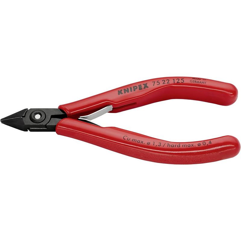 Foto van Knipex 75 22 125 elektronica en fijnmechanica zijkniptang met facet 125 mm