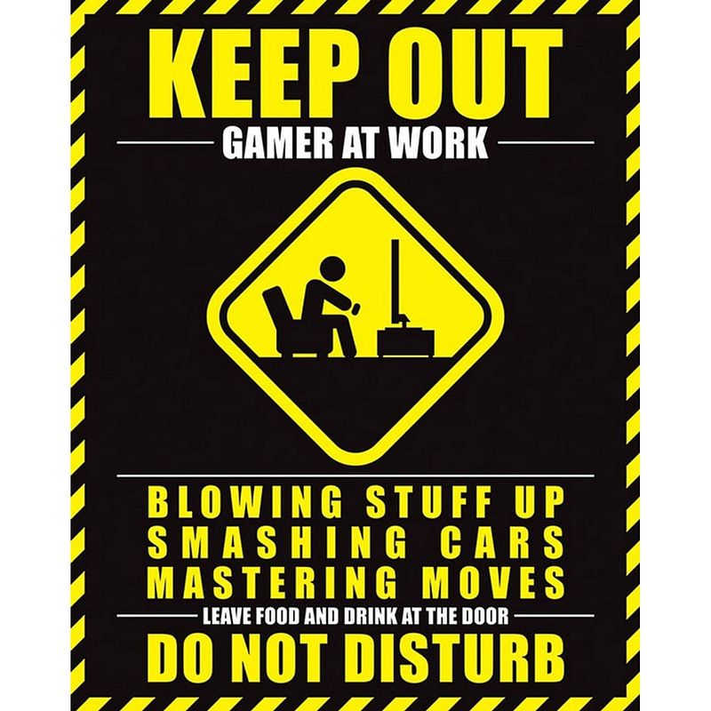 Foto van Pyramid gamer at work do not disturb poster 40x50cm