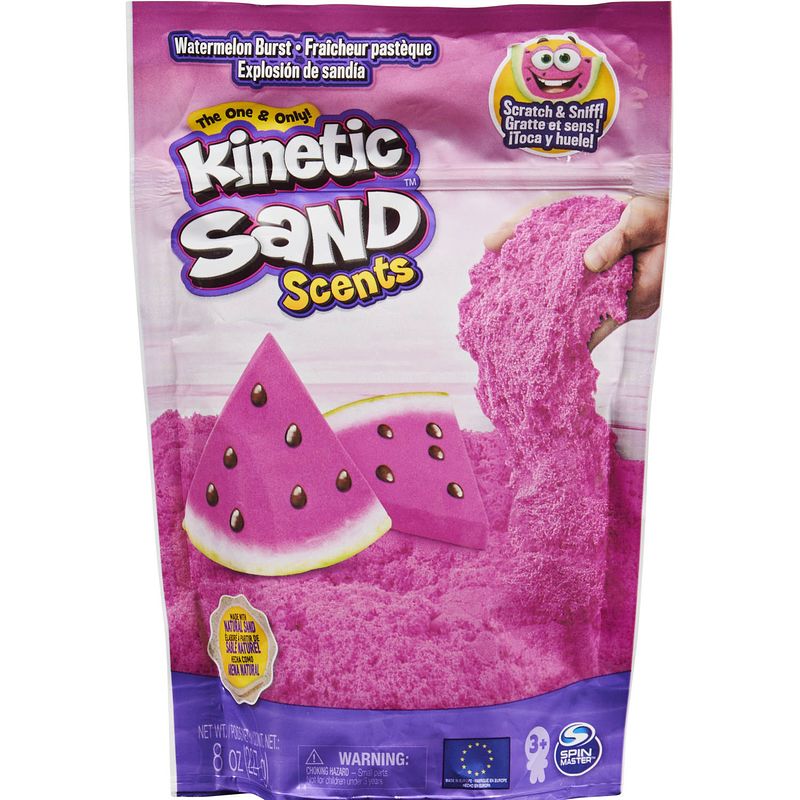 Foto van Kinetic sand speelzand scented sand watermelon burst roze