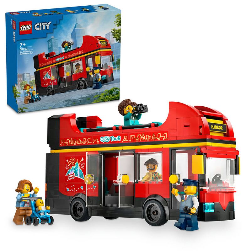 Foto van Lego city toeristische rode dubbeldekker 60407