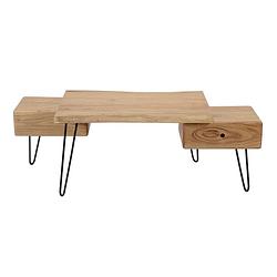 Foto van Hoyz - salontafel edge - 60x130x45cm - hout - bruin