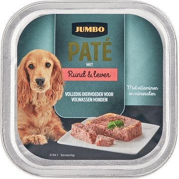 Foto van Jumbo pate met rund & lever 150g