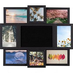 Foto van Henzo letterbord - collagelijst voor 8 foto's plus tekst - zwart
